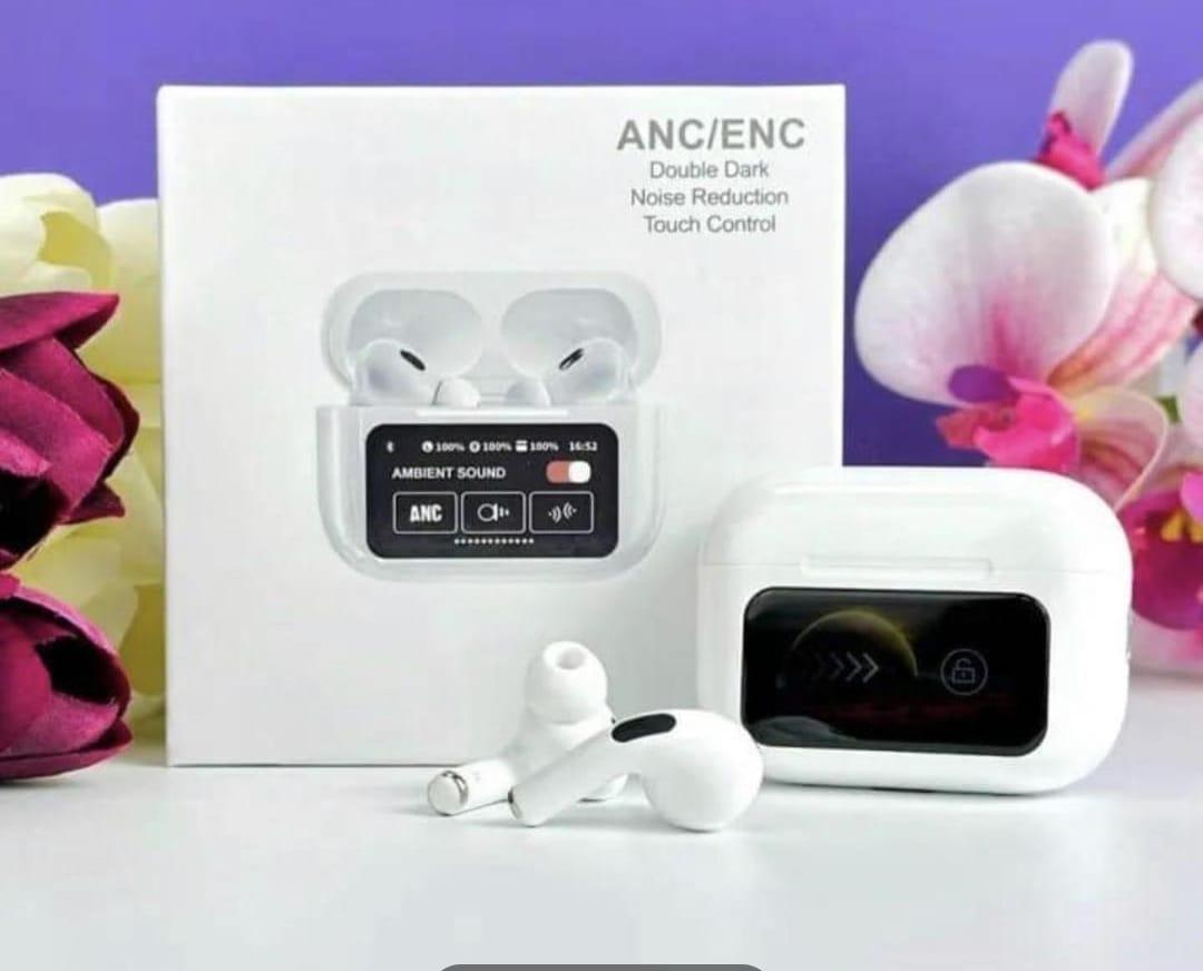 White Bluetooth Earbuds with long-lasting Batery