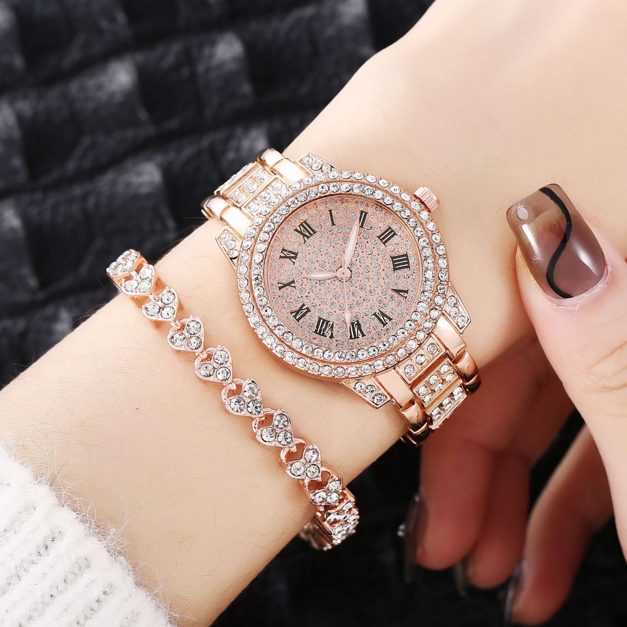 Watch Women rhinestone with Bracelet