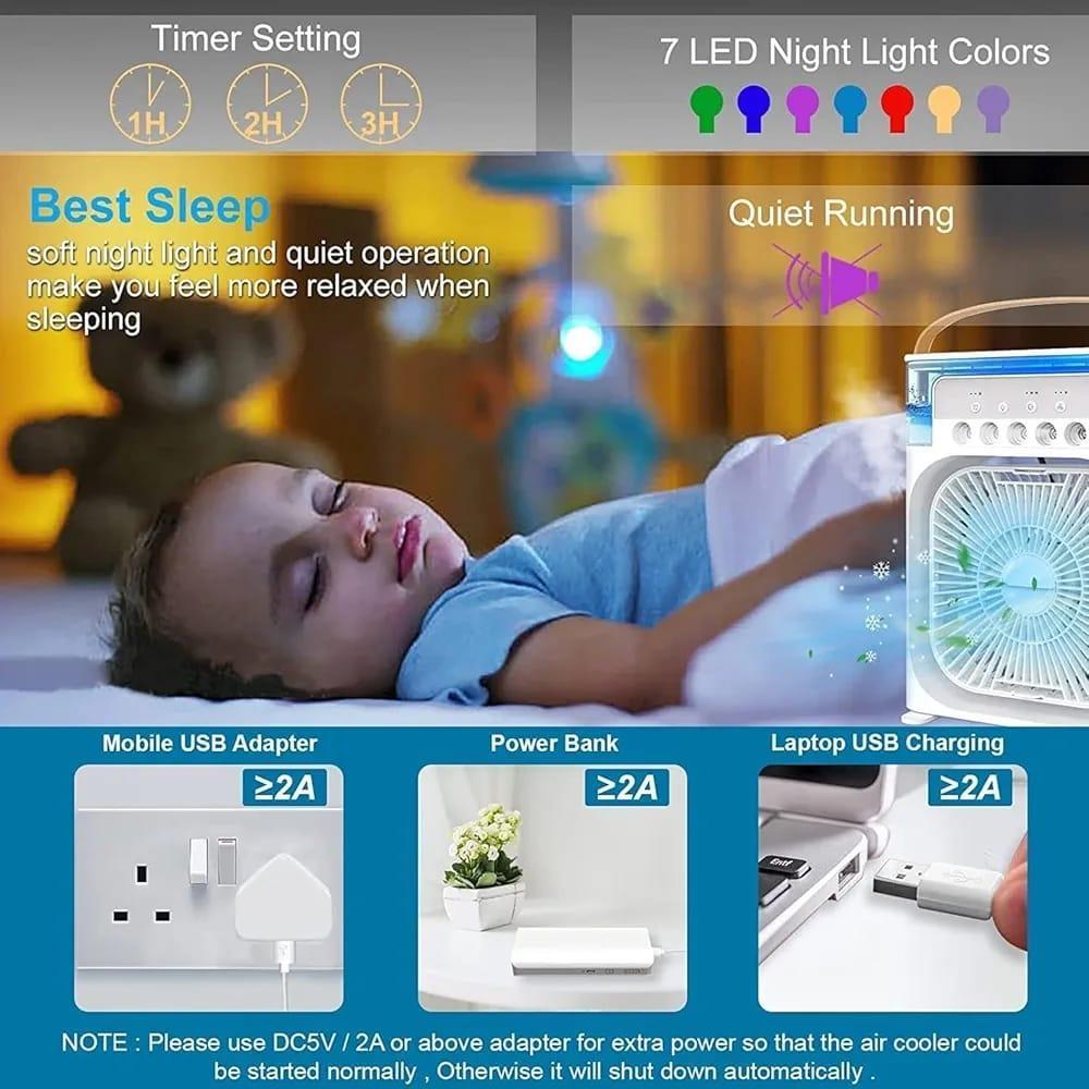 Mini Air Cooler with night light